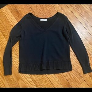 Everlane xxs black cotton bench sweater